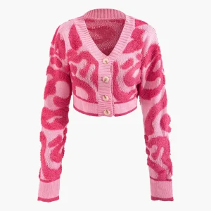 Cardigan Court | Motif Texturé et Coloré | Idéal pour un look fun et tendance