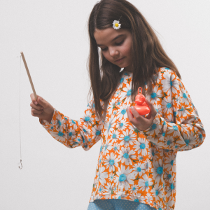 !! NEW !! Women&Kids : T-shirt Jacques mixte en fine maille fleurie