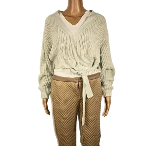 Pull col V avec nœuds Divided pour femme