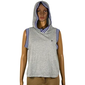 Sweat sans manches à capuche pour femme