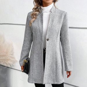 Manteau Long Élégant Femme - Tissu Doux & Chic Intemporel
