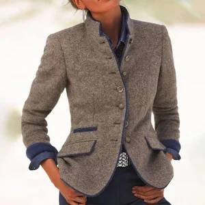 Blazer Femme en Laine Premium – Coupe Structurée | Élégance Intemporelle & Confort Absolu