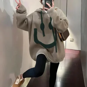 Pull Oversize Capuche Smiley : Confort Streetwear Tendance