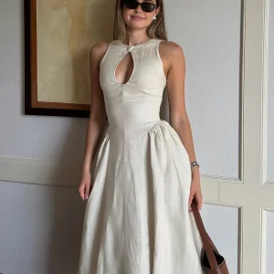 Robe en Lin | Élégante et Légère | Parfaite pour l’été ou les sorties en journée