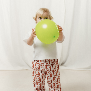 Pantalon Edouard mixte en coton aux motifs écureuils