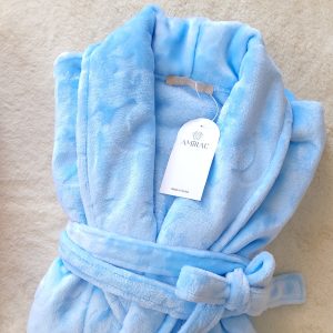 Robe de chambre polaire – BLEU Imprimé Lune