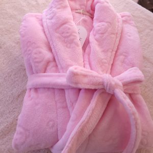 Robe de chambre polaire – ROSE Ours 🐻 – rose foncé