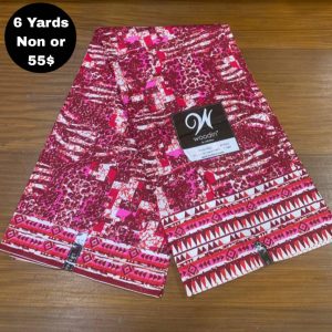 Pagne Wax Africain – Rouge Profond