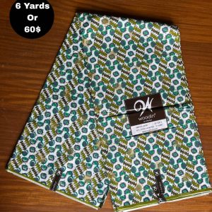 Pagne Wax Africain – Vert Émeraude