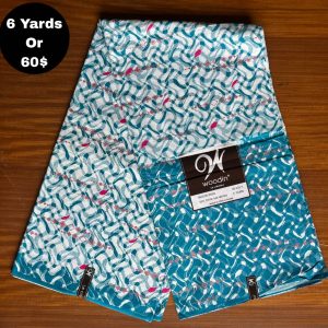 Pagne Wax Africain – Bleu Canard