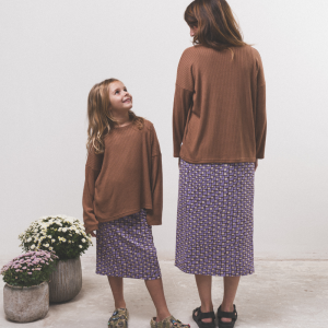Women&Kids : Jupe mi-longue Margaux en jersey de coton