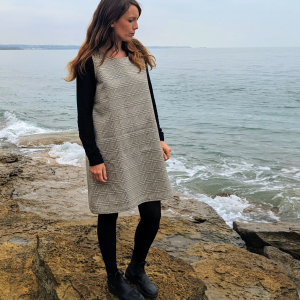 !! NEW !! WOMEN AUTOMNE-HIVER : La robe chasuble London prince-de-galles noir, marron, beige