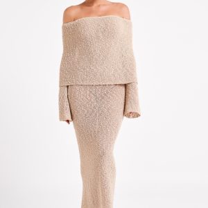 Ensemble Maille Bardot | Maille Extensible | Silhouette Flatteuse | Soirées Décontractées