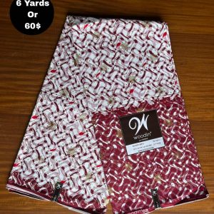 Pagne Wax Africain – Bordeaux Élégant