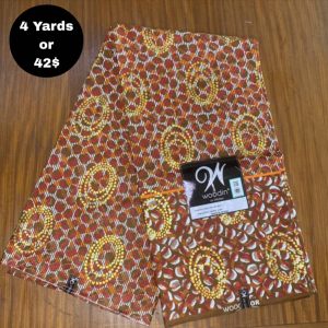 Pagne Wax Africain – Brun Rouille