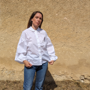 !! NEW !! WOMEN AUTOMNE-HIVER : Chemisier Marta 100% coton blanc