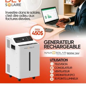 Générateur Rechargeable NAVA Solar