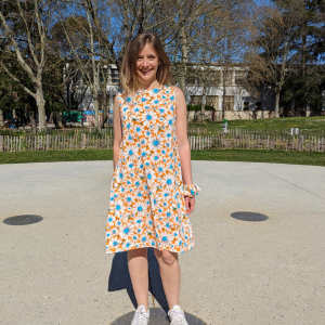 !! NEW !! Women : Robe Brigitte en fine maille fleurie