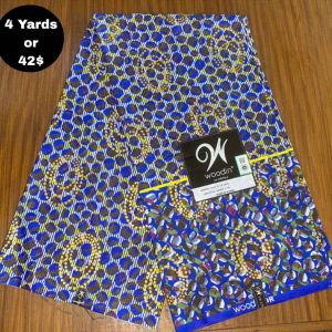 Pagne Wax Africain – Bleu roi