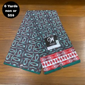 Pagne Wax Africain – Gris Anthracite