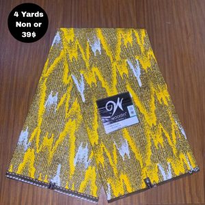 Pagne Wax Africain – Jaune Soleil