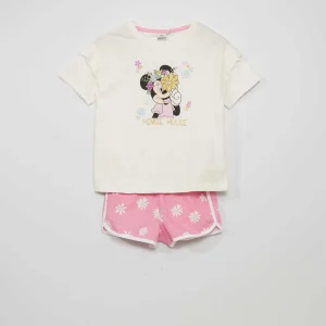 Ensemble t-shirt + short 'Minnie' 'Disney' BEIGE