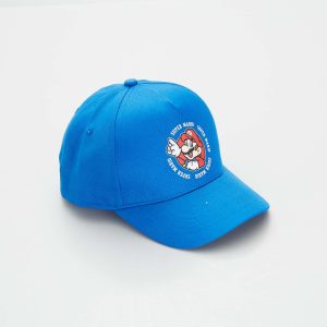 Casquette 'Mario' en toile Bleu