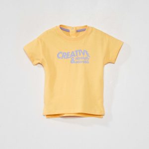 Tee-shirt à message 'creative' Jaune