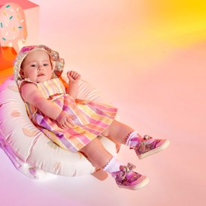 Robe légère rayée Blanc