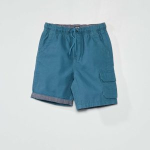 Bermuda droit en jean bleu sombre