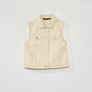 Veste sans manches Beige