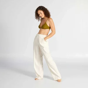 Soutien-gorge triangle avec laçage fantaisie Kaki