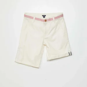 Bermuda en twill blanc