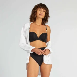 Soutien-gorge push-up détails bijoux noir