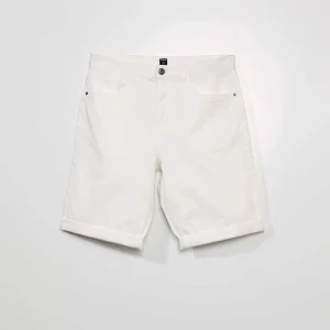 Bermuda chino à 5 poches blanc