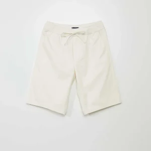 Bermuda en twill blanc