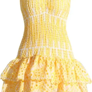 Robe Smockée | Coton Brodé & Volants | Escapades Estivales