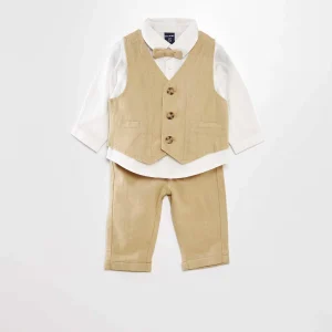 Ensemble de cérémonie - 4 pièces Beige/blanc