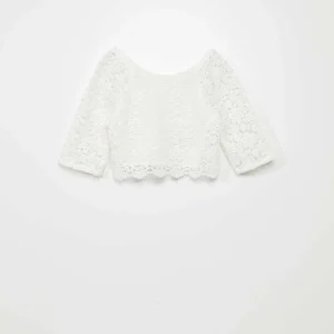 Blouse en crochet blanc