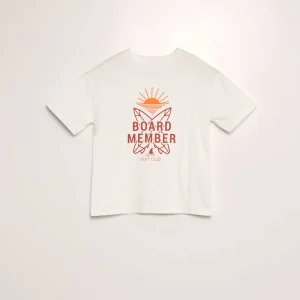 Tee-shirt large avec imprimé Blanc