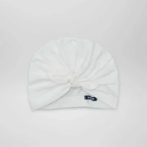 Bonnet turban en coton beige