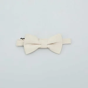 Nœud papillon en lin mélanger Beige