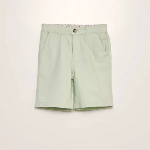 Bermuda chino uni Vert