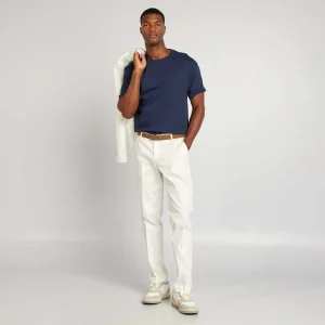 Pantalon chino stretch blanc