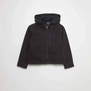 Surchemise en jean à capuche GRIS