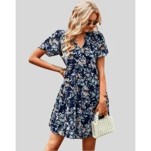 Robe Fleurie Courte V Bettina: Élégance Printanière & Confort