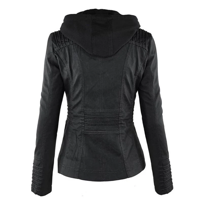 Veste de moto élégante pour femme en cuir – Image 9