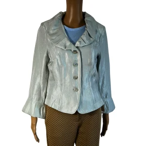 Blazer coupe cintré de couleur vert