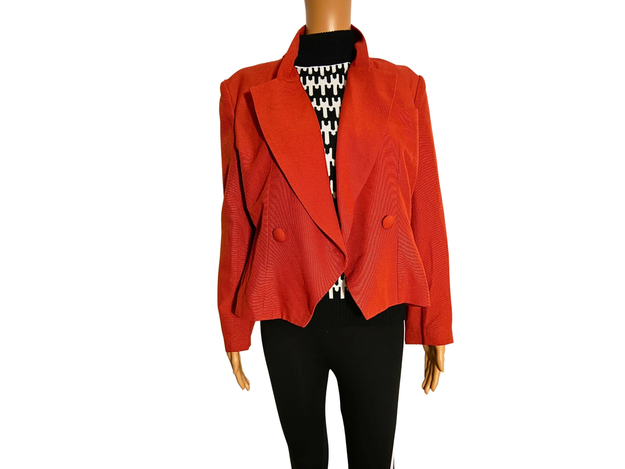 Veste blazer vintage orange de taille XL – Image 2