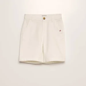 Bermuda chino uni blanc